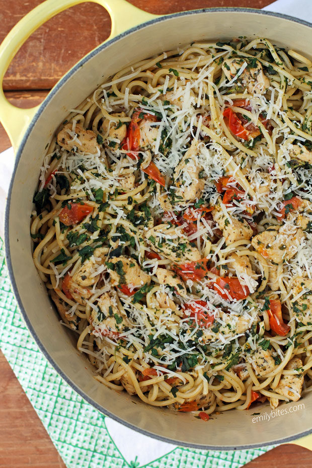 One-Pot Barbecue Chicken Pasta - Emily Bites