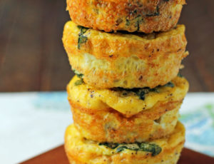 Turkey Sausage Mini Frittatas stack