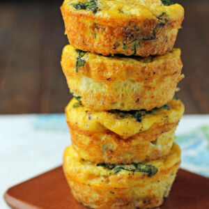 Turkey Sausage Mini Frittatas stack