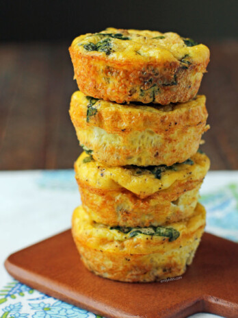 Turkey Sausage Mini Frittatas stack
