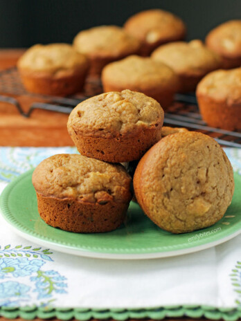 Apple Cinnamon Muffins on a plate