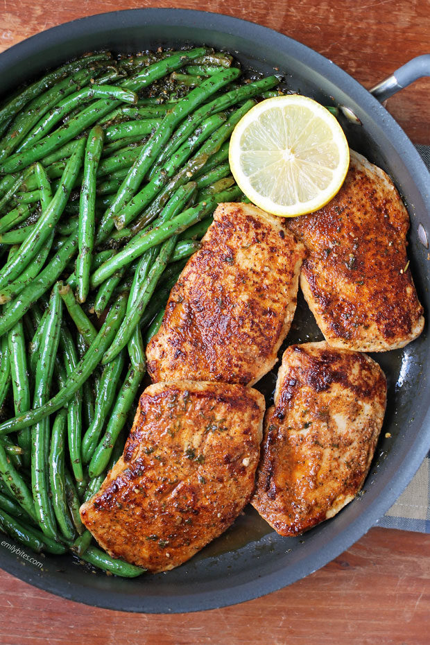 Lemon-Garlic Chicken with Green Beans