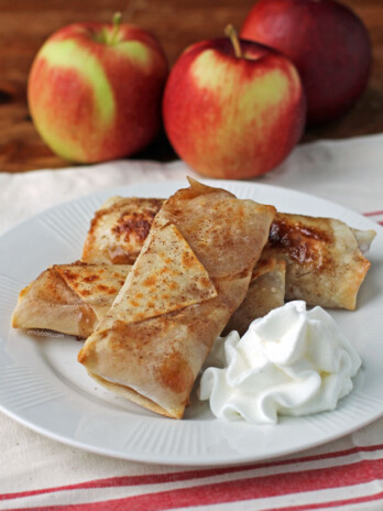 Apple Pie Egg Rolls on a plate