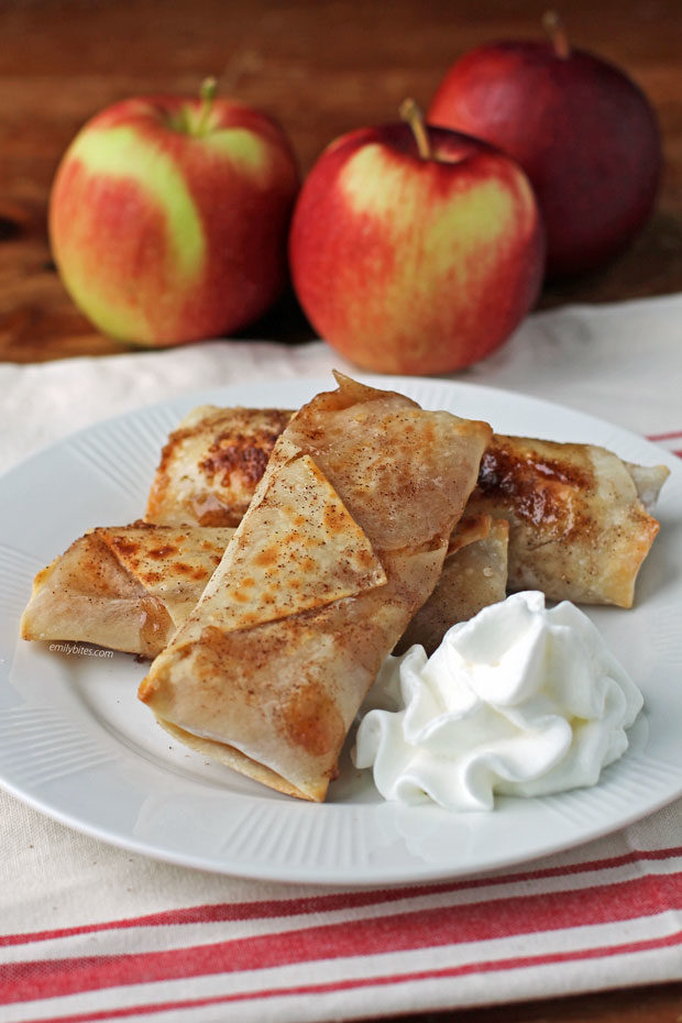 Apple Pie Egg Rolls on a plate