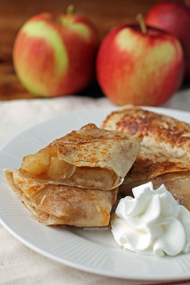 Apple Pie Egg Rolls cut open