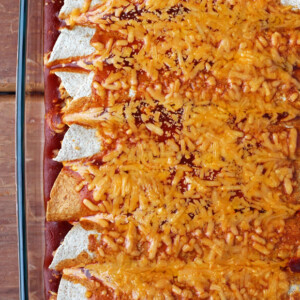 Chicken and Bean Enchiladas