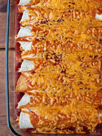 Chicken and Bean Enchiladas