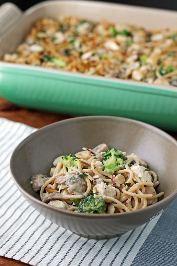 Chicken Tetrazzini in a bowl