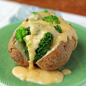 Broccoli Cheddar Stuffed Baked Potatoes