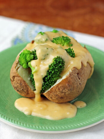 Broccoli Cheddar Stuffed Baked Potatoes