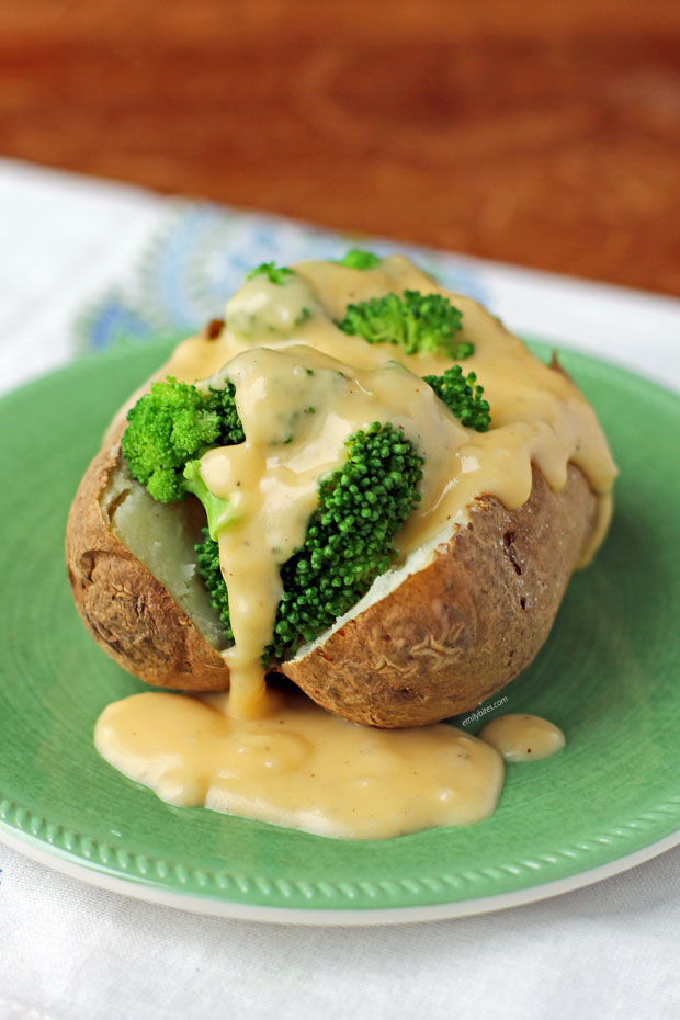 Broccoli Cheddar Stuffed Baked Potatoes