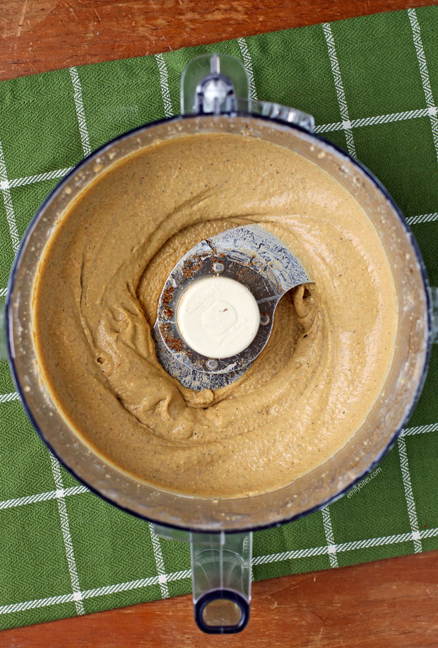 Taco Spiced Hummus in the food processor