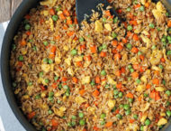 Vegetable Fried Rice in a pan