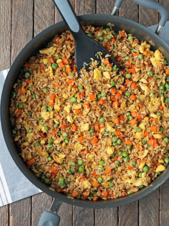Vegetable Fried Rice in a pan