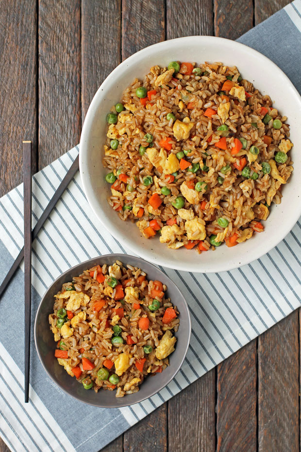 Vegetable Fried Rice in bowls