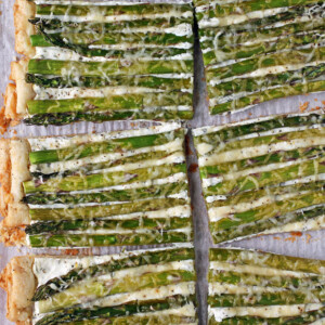 Asparagus Tart cut into slices