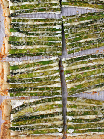 Asparagus Tart cut into slices