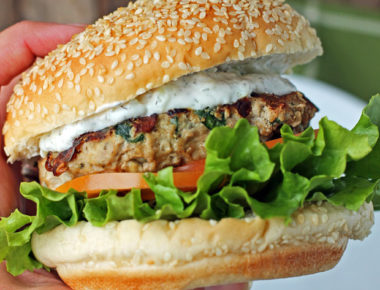 Greek Turkey Burgers with Tzatziki Sauce - Emily Bites