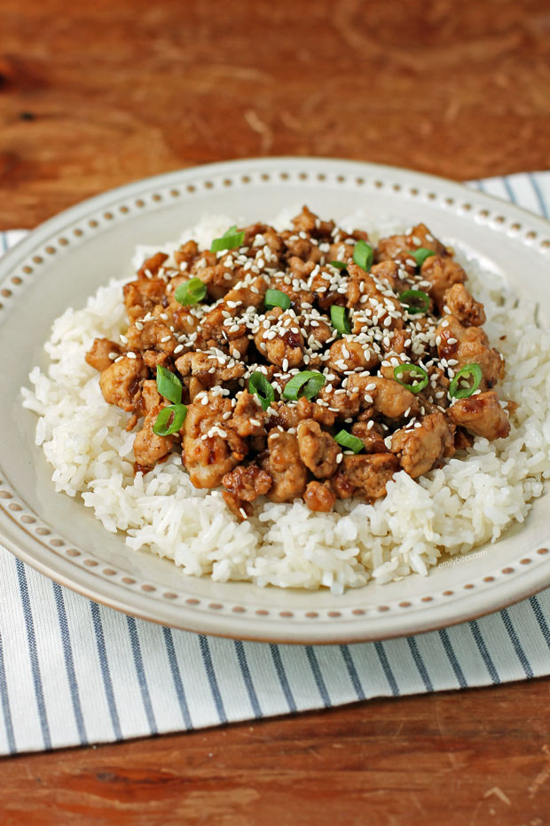 Korean-Inspired Ground Turkey with rice