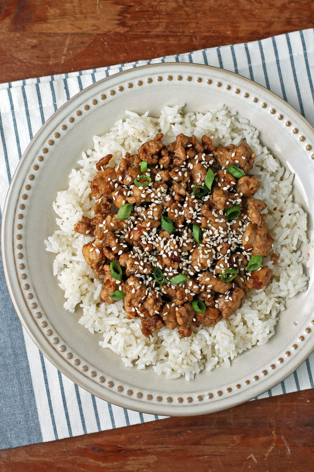 Korean-Inspired Ground Turkey overhead