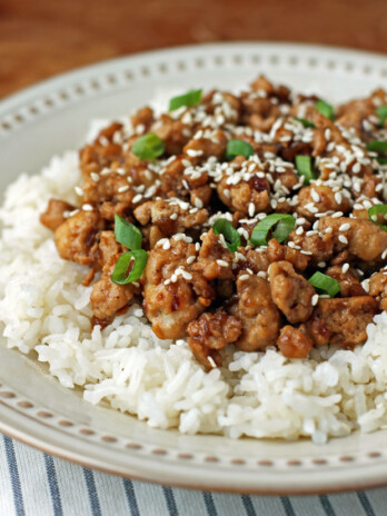 Korean-Inspired Ground Turkey close up