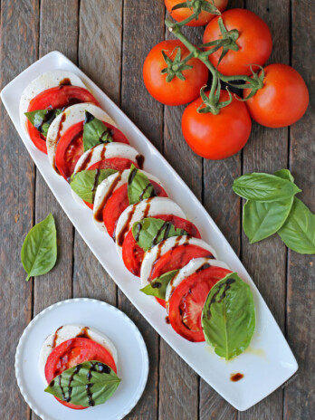 Caprese Salad overhead shot