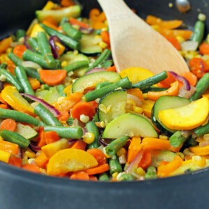 Summer Vegetable Sauté close up