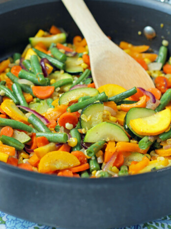 Summer Vegetable Sauté close up