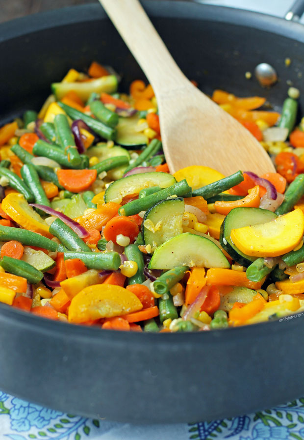 Summer Vegetable Sauté - Emily Bites