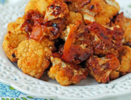 Sweet and Spicy Roasted Cauliflower close up