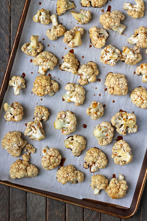 Sweet And Spicy Roasted Cauliflower Emily Bites