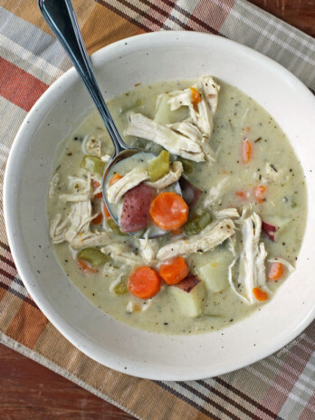 Creamy Chicken Stew in a bowl