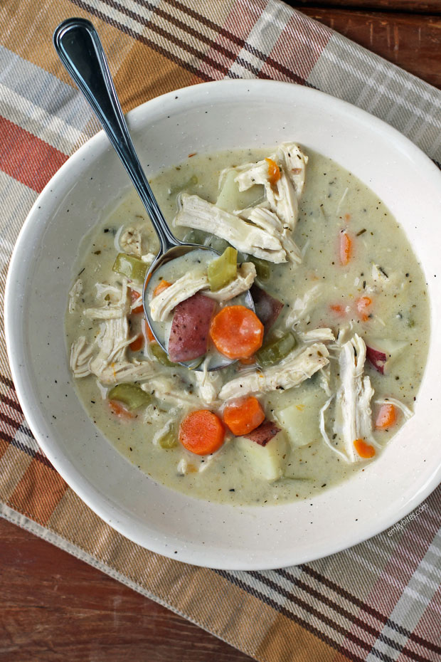 Creamy Chicken Stew in a bowl