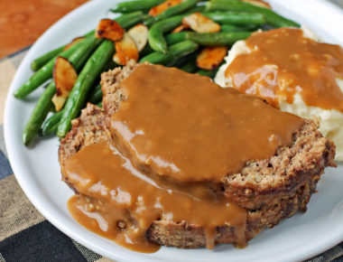 Meatloaf with Gravy - Emily Bites