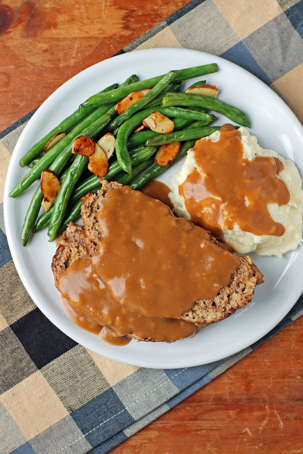 Meatloaf with Gravy and sides from above