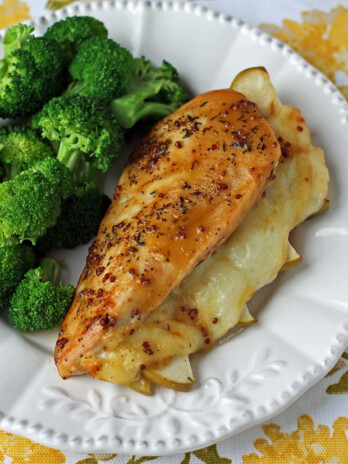 Apple and Brie Stuffed Chicken close up