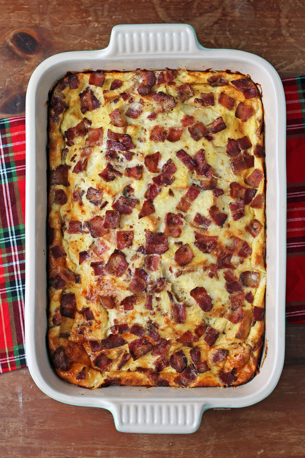 Overnight Breakfast Casserole - Emily Bites