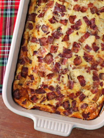 Overnight Breakfast Casserole close up