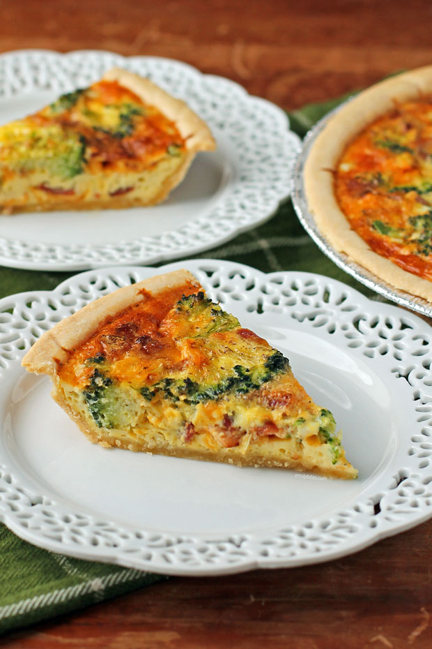 Bacon Broccoli Quiche slices