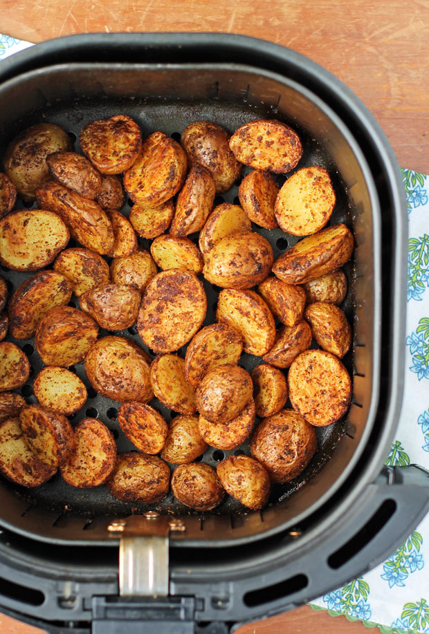 Air Fryer Cajun Potatoes in the air fryer