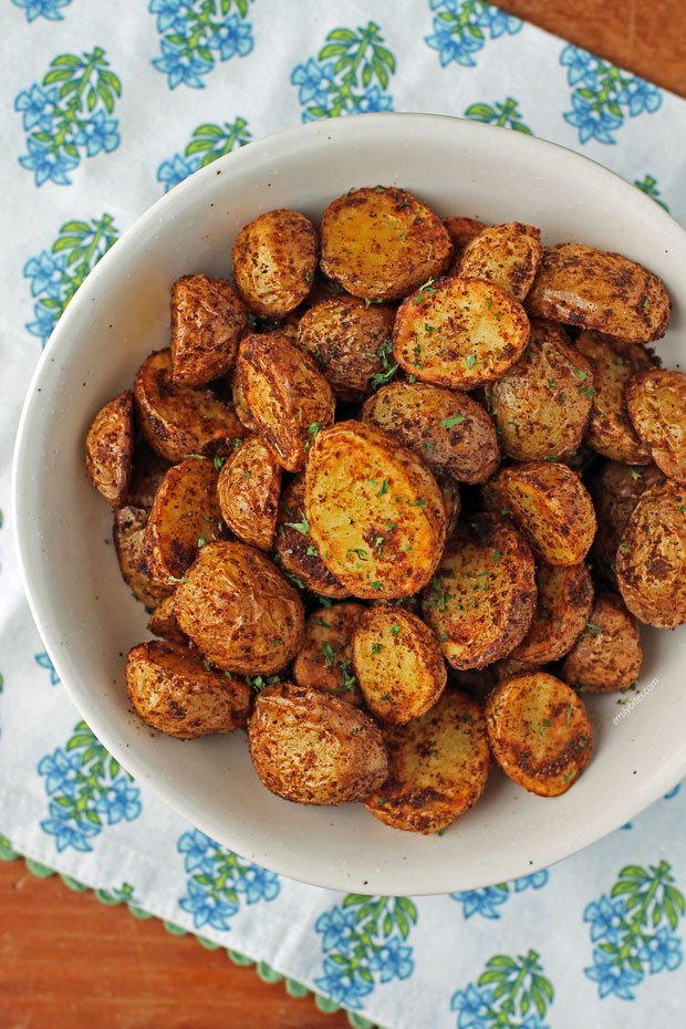 Air Fryer Cajun Potatoes in a serving bowl