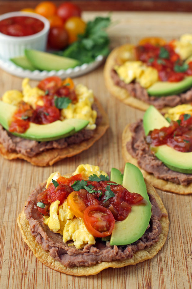 Breakfast Tostadas side view