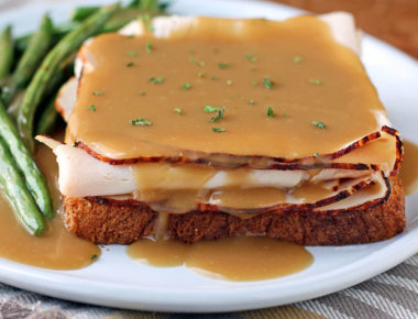 Hot Turkey Sandwich with Gravy - Emily Bites