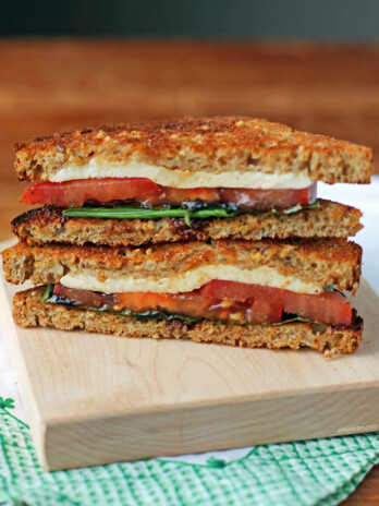 Caprese Sandwich cross-section