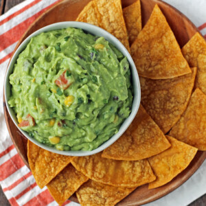 Loaded Guacamole with a side of chips
