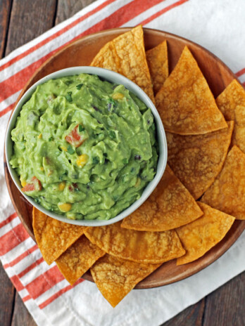Loaded Guacamole with a side of chips