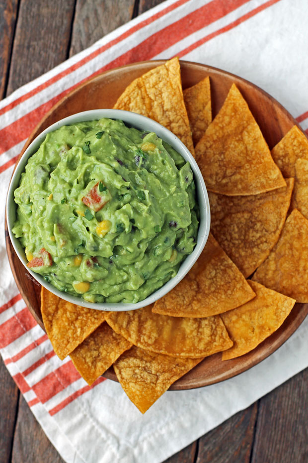 Loaded Guacamole with a side of chips