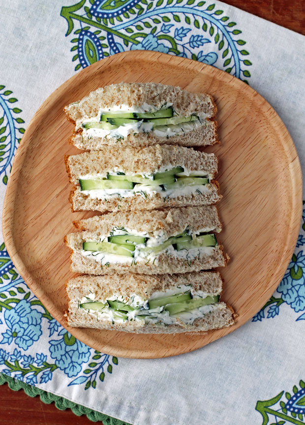 Cucumber Sandwich lined up
