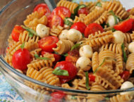 Caprese Pasta Salad in a serving bowl