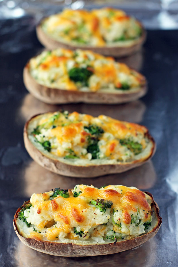 twice baked potatoes broccoli